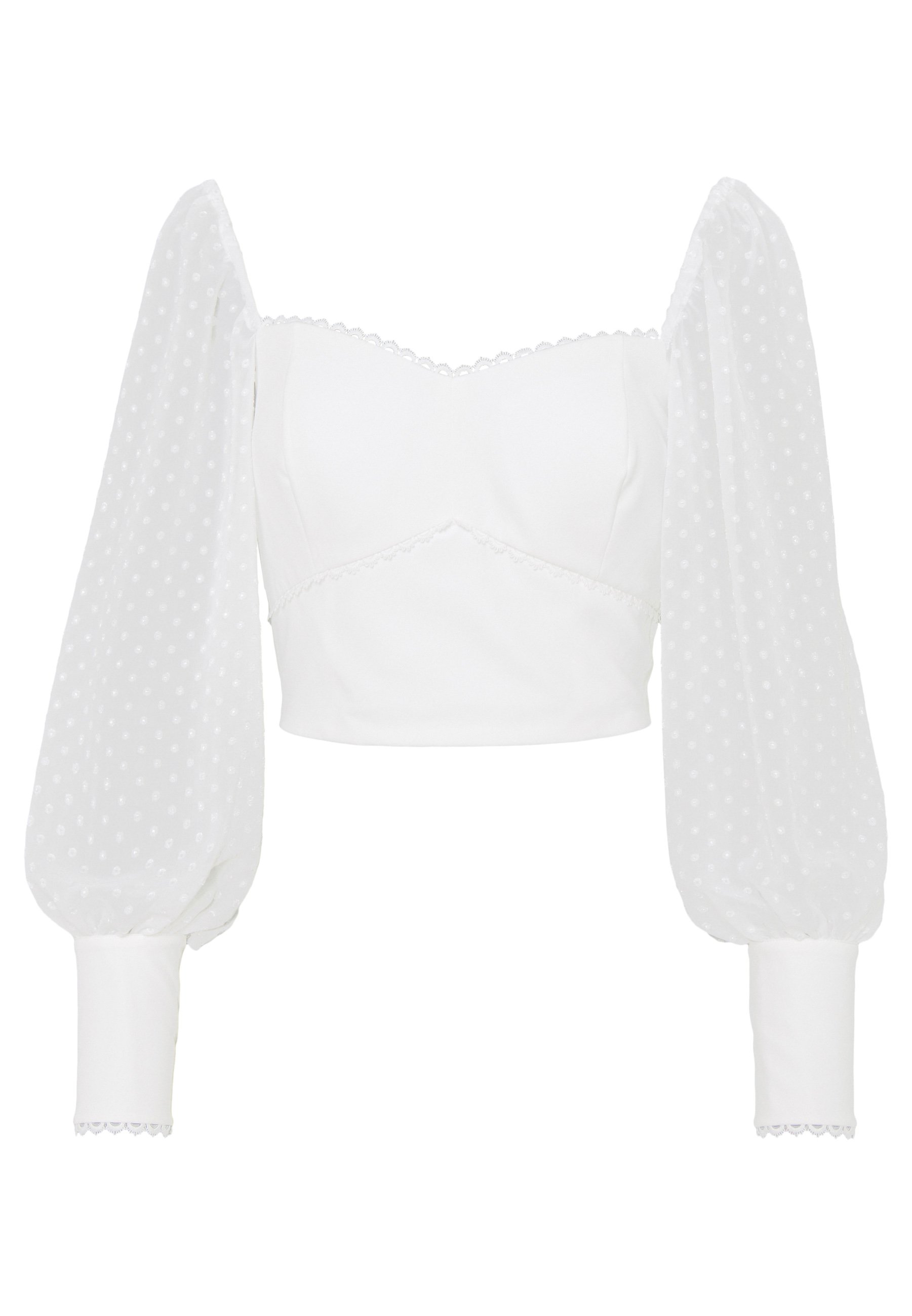 Forever New TRIM BUSTIER Blouse white Zalando.nl Forever New PEARL BUTTON TOP Blouse white Zalando.nl