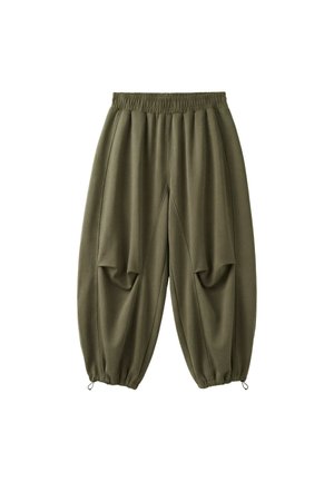 Stradivarius, BALLOON JOGGER TROUSERS WITH STOPPERS 07307455 - Pantalon de survêtement - khaki