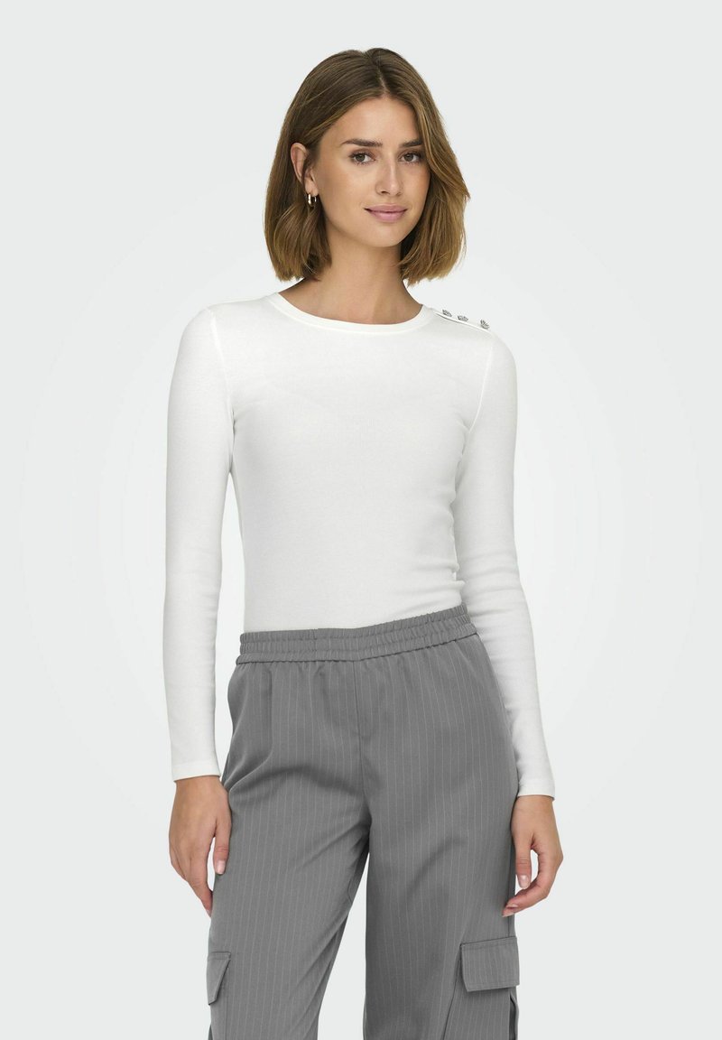 ONLY ONLCHECKIE - Maglietta a manica lunga - cloud dancer