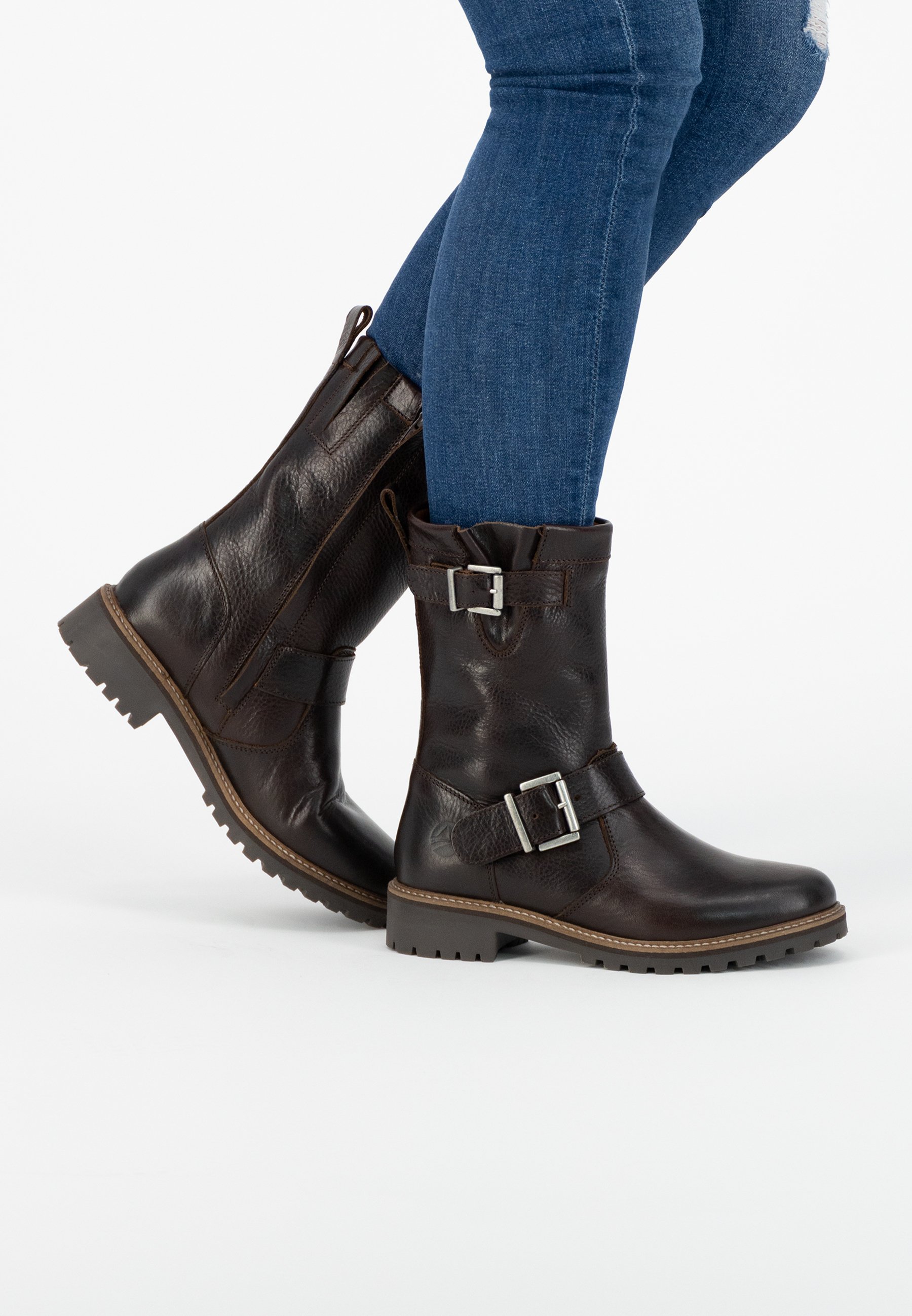 Travelin SILKEBORG - Cowboy-/Bikerlaarzen - dark brown/donkerbruin -  Zalando.nl