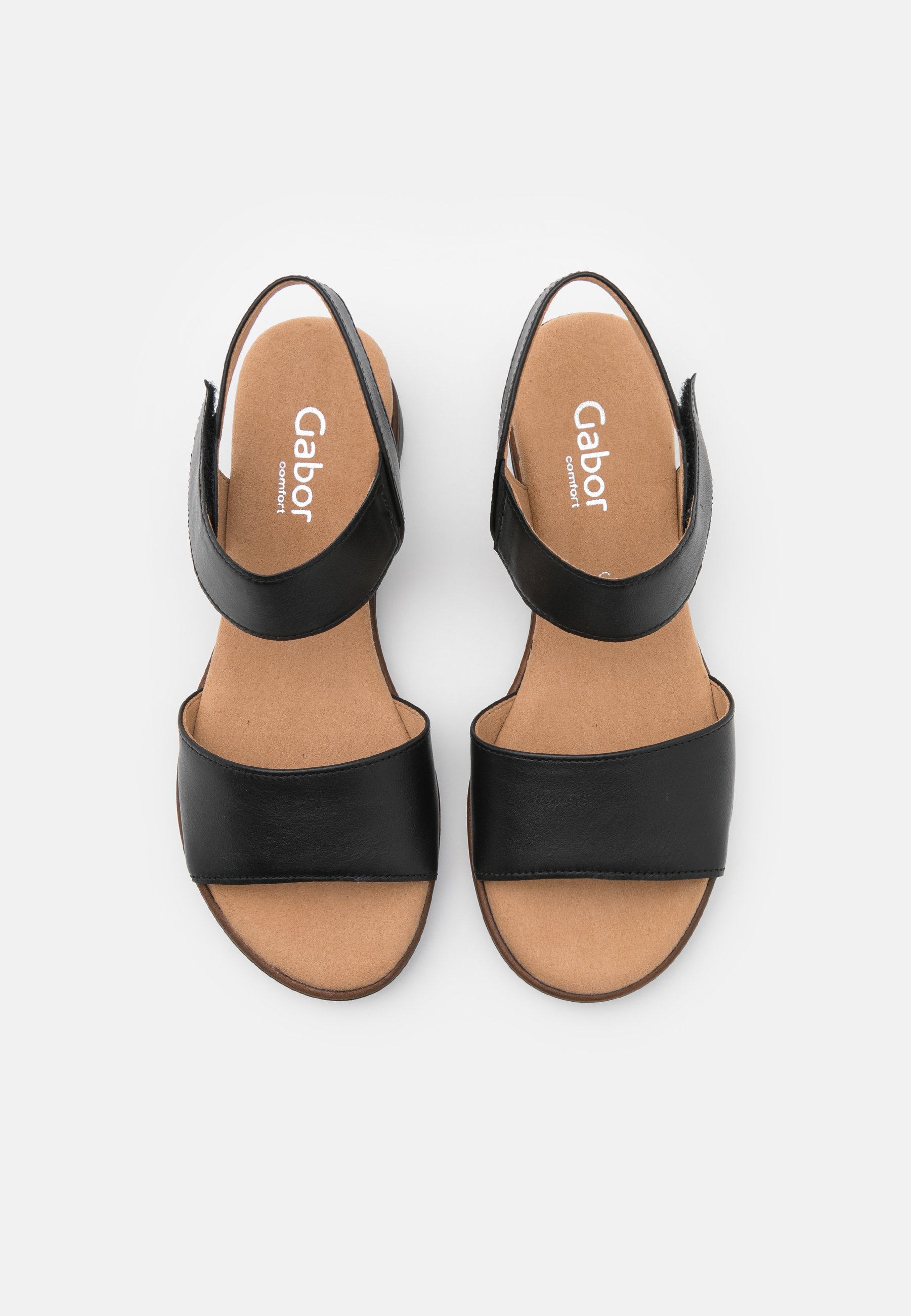 Gabor Comfort Sandalen met sleehak - schwarz/Zwart - Zalando.nl