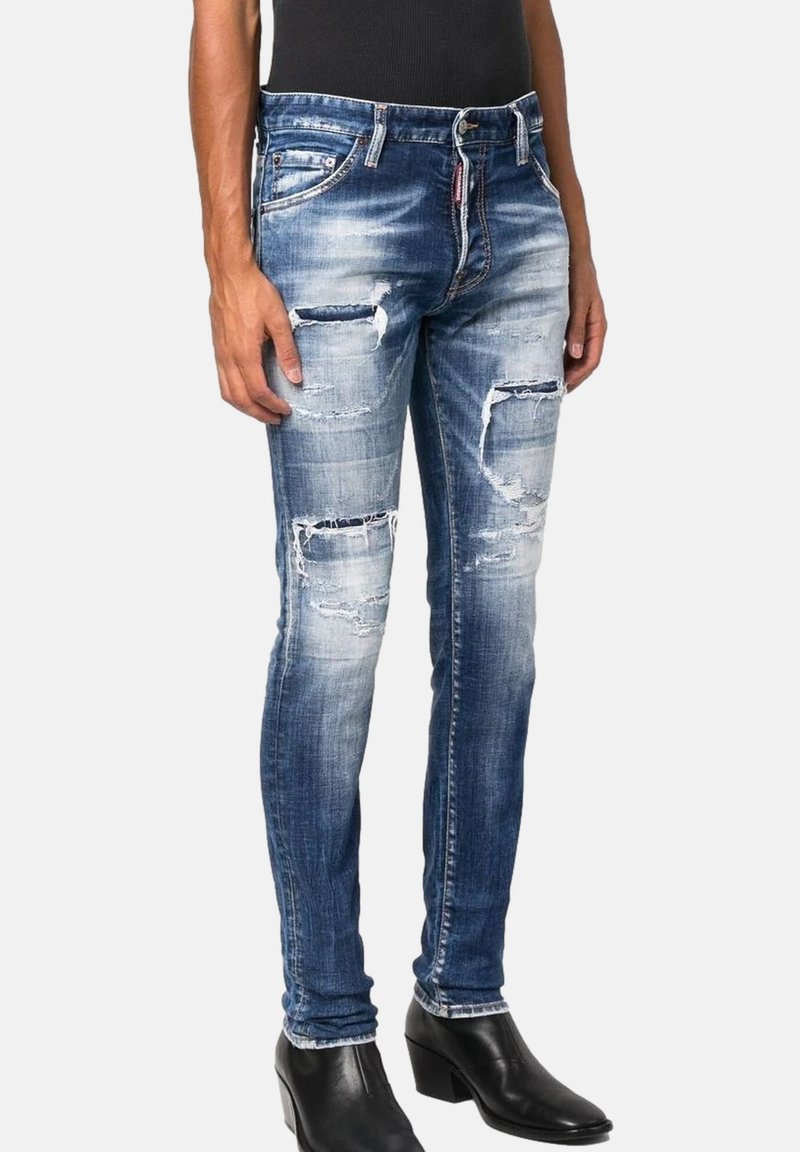 Dsquared2 - COOL SLASH WASH - Jeans Skinny Fit - denim azul, Vergrößern