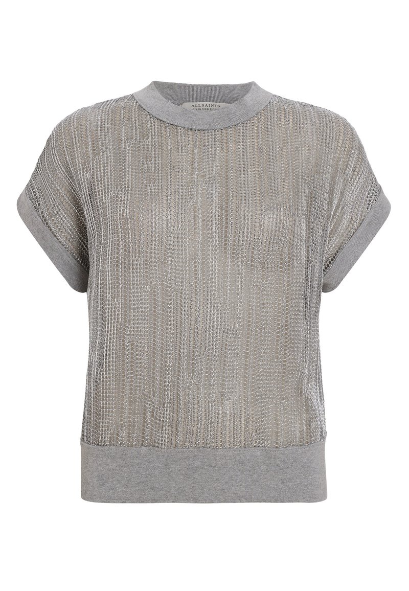 AllSaints T-shirt print zilverkleurig