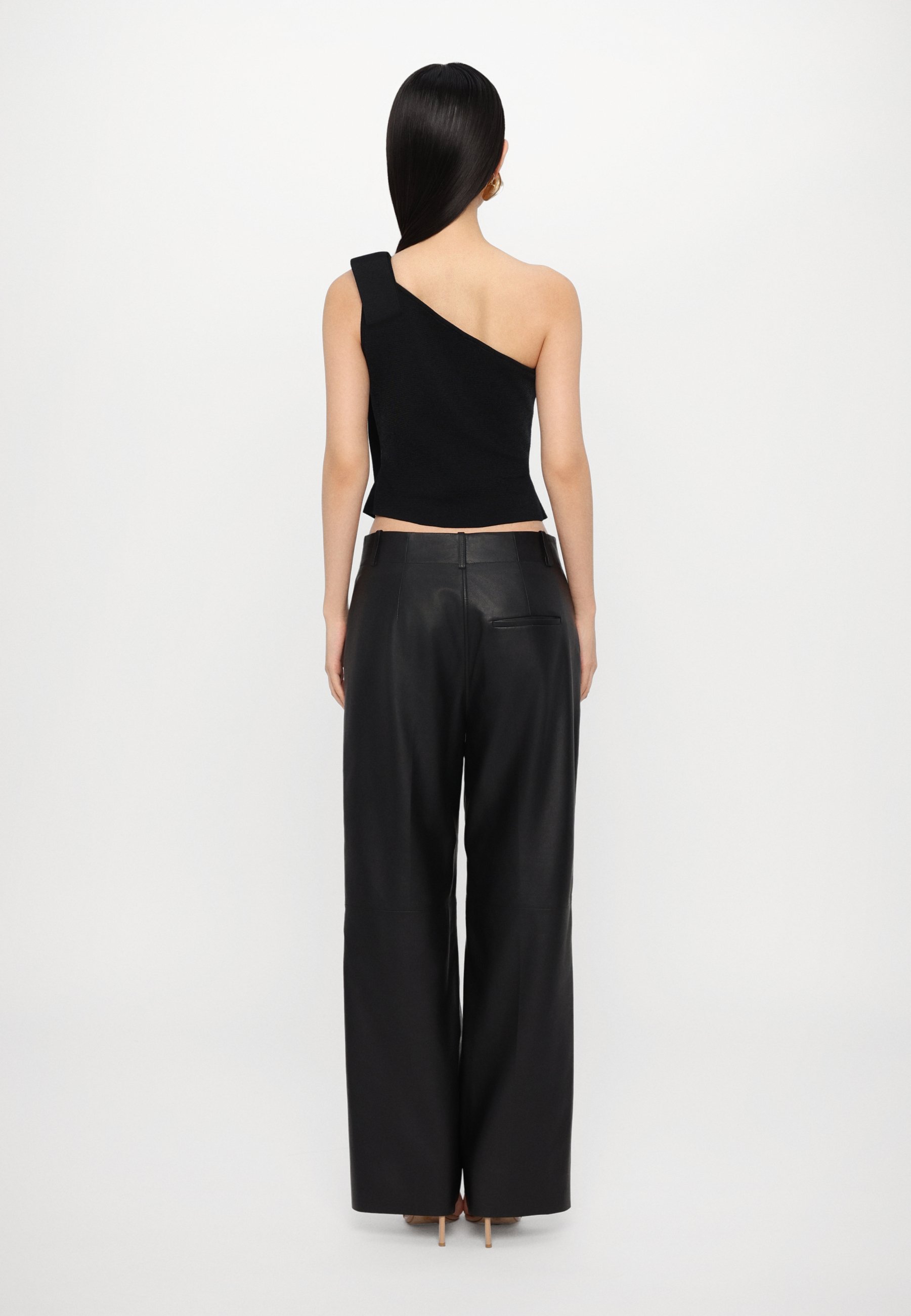PS Paul Smith TROUSER - Leather trousers - black - Zalando.co.uk