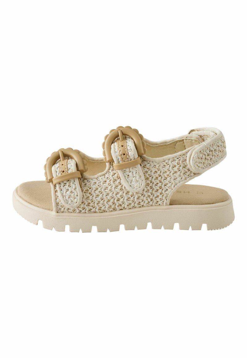 Next STANDARD - TOUCH AND CLOSE - Sandalias - neutral raffia/beige ...