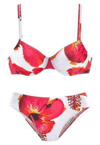 LASCANA SET - Bikini - weiß/bedruckt