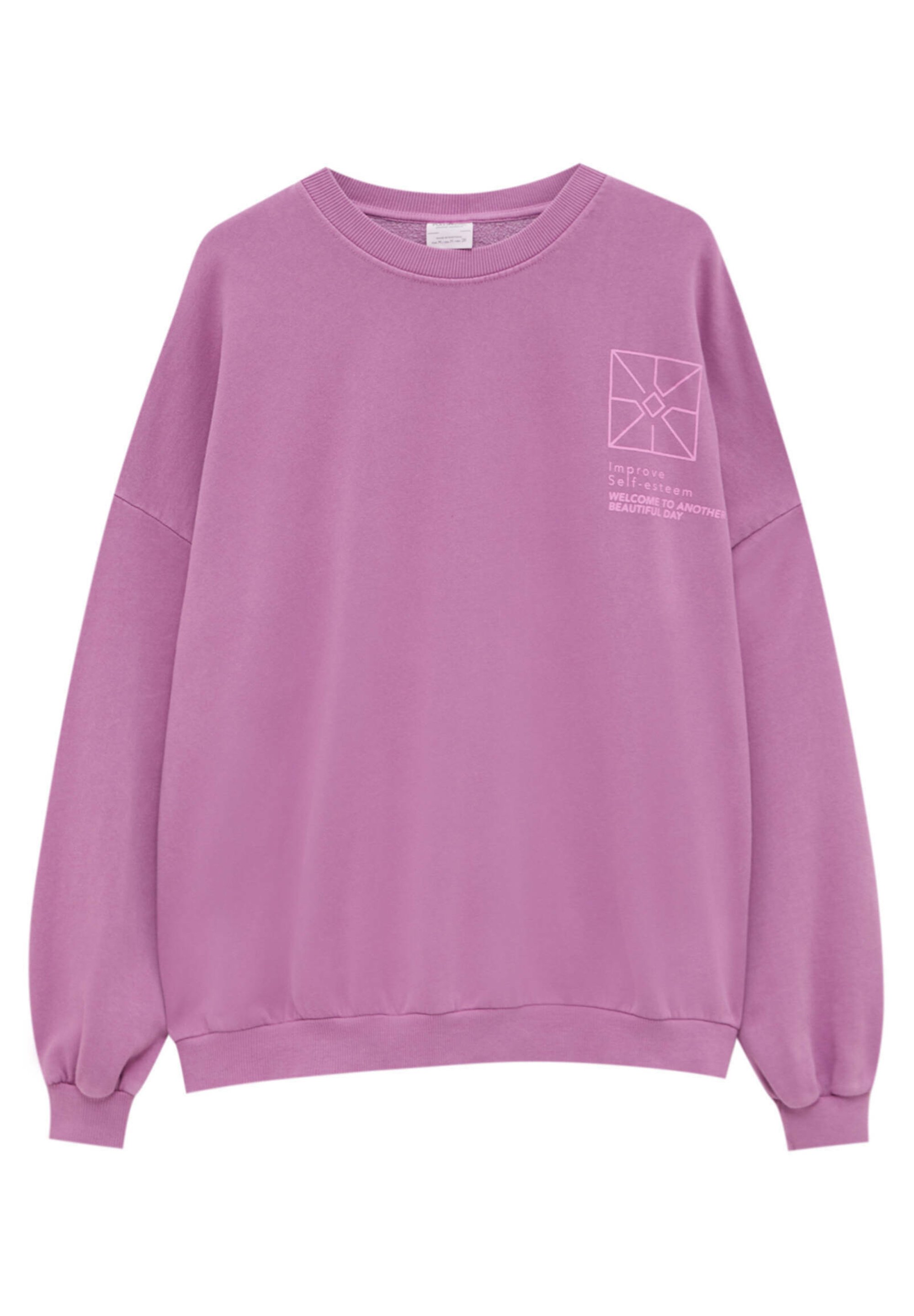 pull and bear pink sweatshirt
