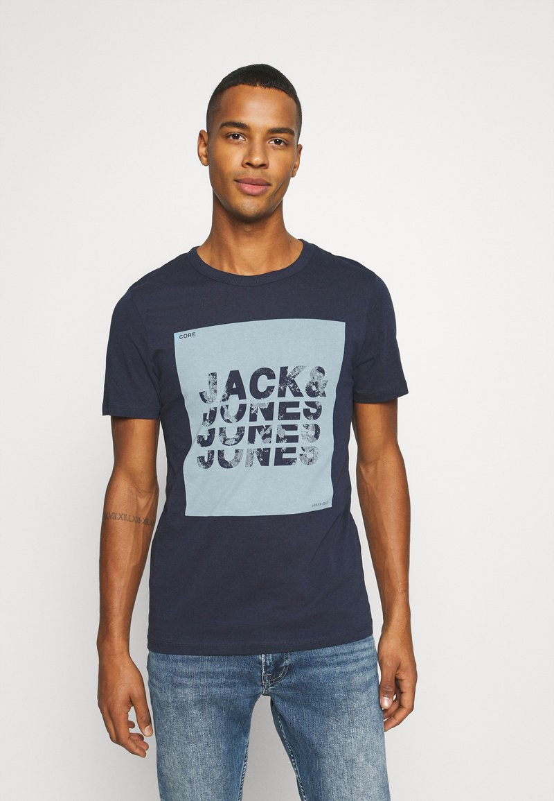 Jack & Jones KLASSISCHES - Camiseta Estampada - Navy Blazer/azul Marino