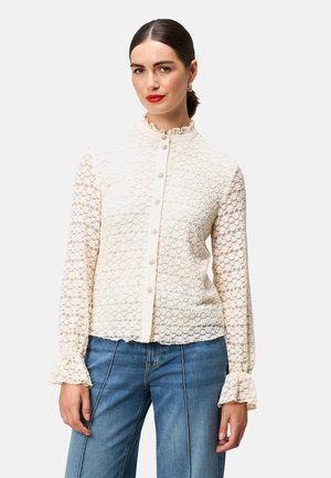 MIT KNOPFLEISTE - Hemdbluse - eggnog