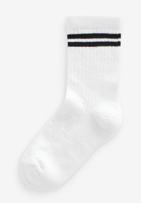 Next RICH CUSHIONED FOOTBED ANKLE 3 PACK - Zoknik - white black stripe
