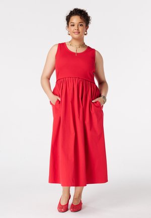 MS Mode, MS MODE DRESS NOT TRANSLATED - Maxi-jurk - red