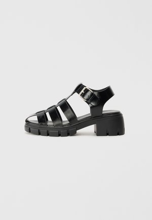 High heeled sandals - black