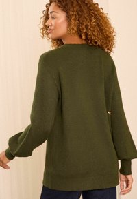Love & Roses SUPER COSY CREW NECK - Pulover - khaki sequin