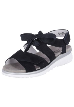 LAURA - Wedge sandals - blau