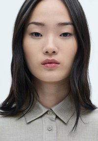 Mango Blúzka so zapínaním na gombíky - mottled light grey