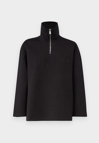 MANIGLIA MAGLIA - Felpa con zip - nero limousine