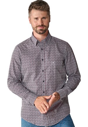 CASAMODA Camicia Casual Uomo In Puro Cotone | Grigio Medio Con Stampa Moderna | Taglia XL | Colletto Kent | Vestibilità Comoda Per Tutti I Giorni - 3