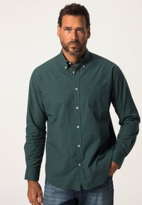 JP1880 LANGARM ALLOVERPRINT BUTTONDOWN-KRAGEN MODERN FIT - Hemd - blue denim