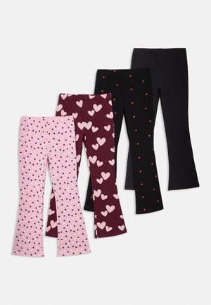 4 PACK - Legging - berry/dark grey/black