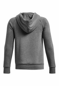 Felpa grigia con cappuccio, dal tessuto morbido, maniche lunghe, polsini a coste e orlo arrotondato. Presenta un cappuccio grande e morbido.