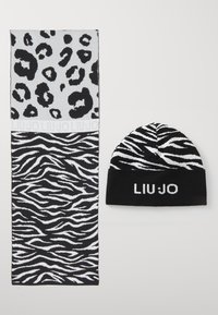 LIU JO SCIARPA BEANIE SET - Halsdoek - monogram on black