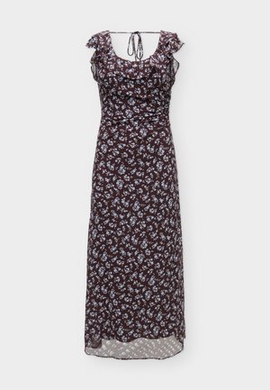 Forever New, RUFFLE COLLAR DRESS - Φόρεμα ημέρας - choc ray ditsy