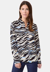 Gerry Weber LANGARM FLIESSENDE  - Button-down blouse - black blue cream print
