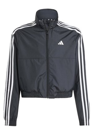 ESSENTIALS FULL-ZIP HOODED KIDS - Giacca sportiva - black white