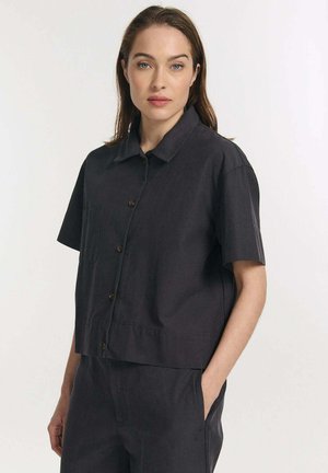 Button-down blouse - carbone