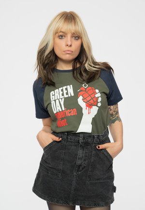 Paradiso Clothing Green Day American Idiot Raglan - Print T-shirt - green