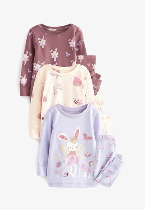 3 PACK SET STANDARD - Pidžaamakomplekt - purple white bunny