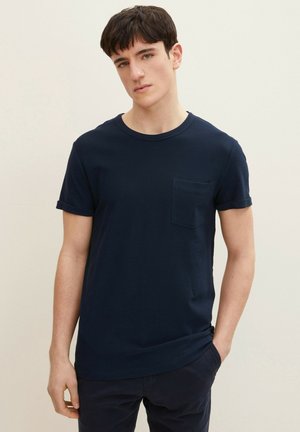 WITH POCKET AND TURNUP - T-shirt basic - sky captain blue
