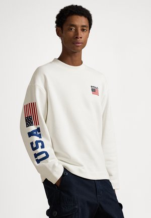 OLYMPICS FLAG FLEECE MOCKNECK - Bluză de molton - white