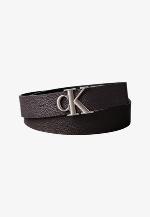 Calvin Klein, Vyö - black/dark brown/silver-coloured