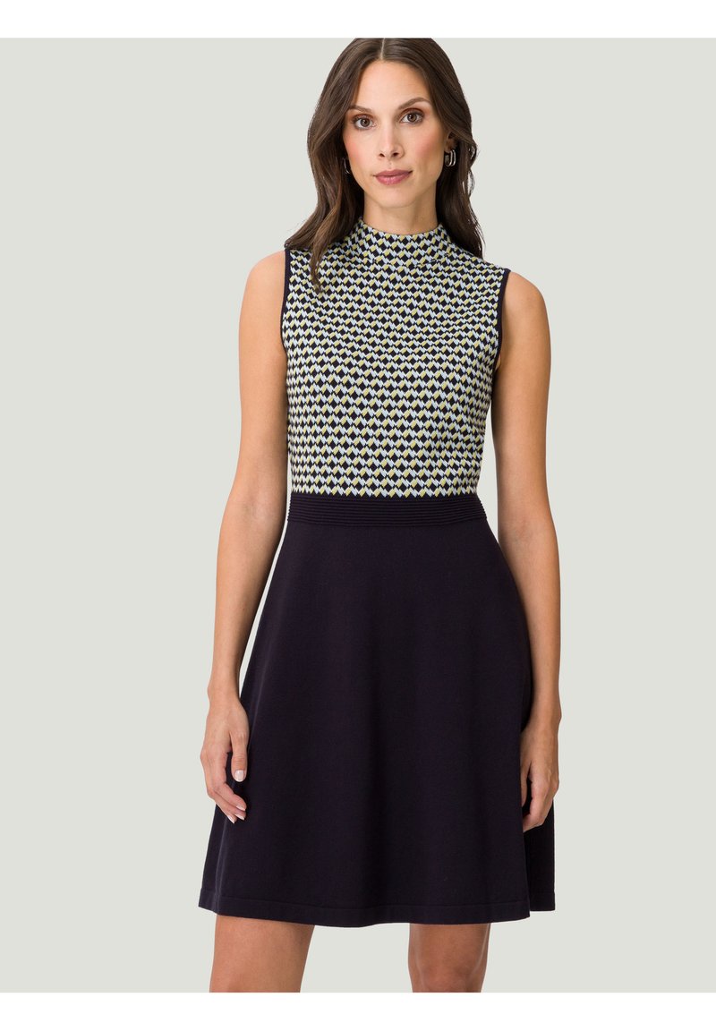 zero MIT STEHKRAGEN - Robe pull - dark bluegreen