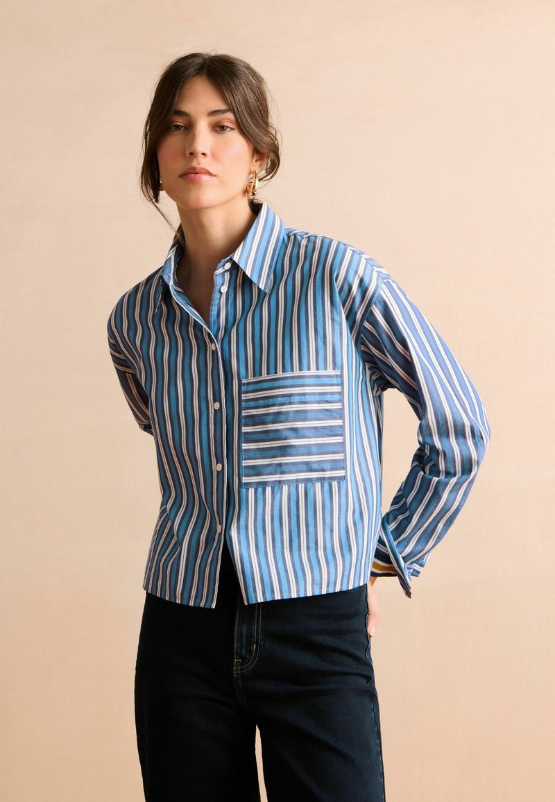 Next LONG SLEEVE - Nööpidega pluus - blue white stripe