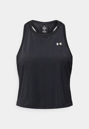SPORT CROP TANK - Débardeur - black/white