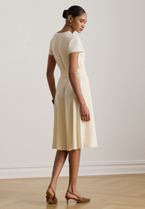 Lauren Ralph Lauren TIE-FRONT LINEN SHIRTDRESS - Shirt dress - white -  Zalando