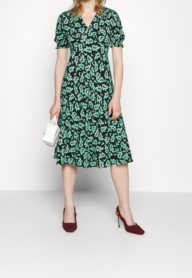 satin wrap dress green Inverness Burgundy Antique Calf – Double Monk main image 0