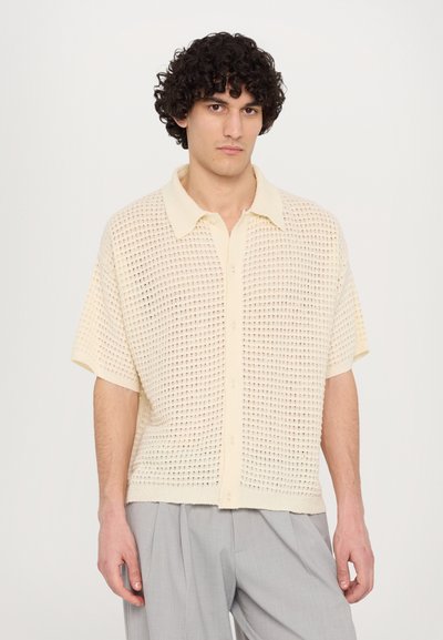 Bonsai SPONGE SHIRT OVERSIZE FIT UNISEX - Užsagstoma palaidinė - white
