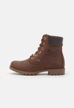 Šněrovací kotníkové boty - dark brown