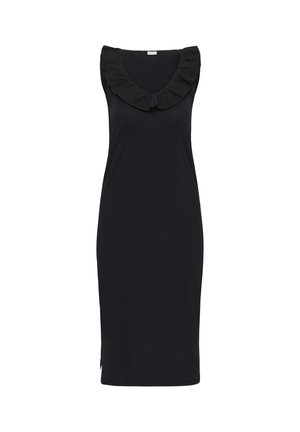 Kaffe Curve, KCDIDDIE FLOUNCE - Vestito di maglina - black deep