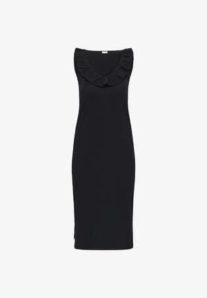Kaffe Curve, KCDIDDIE FLOUNCE - Vestito di maglina - black deep