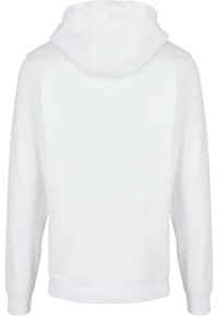 Felpa bianca con cappuccio e maniche lunghe. Realizzata in materiale morbido, presenta un semplice design della schiena senza cuciture e polsini a coste.