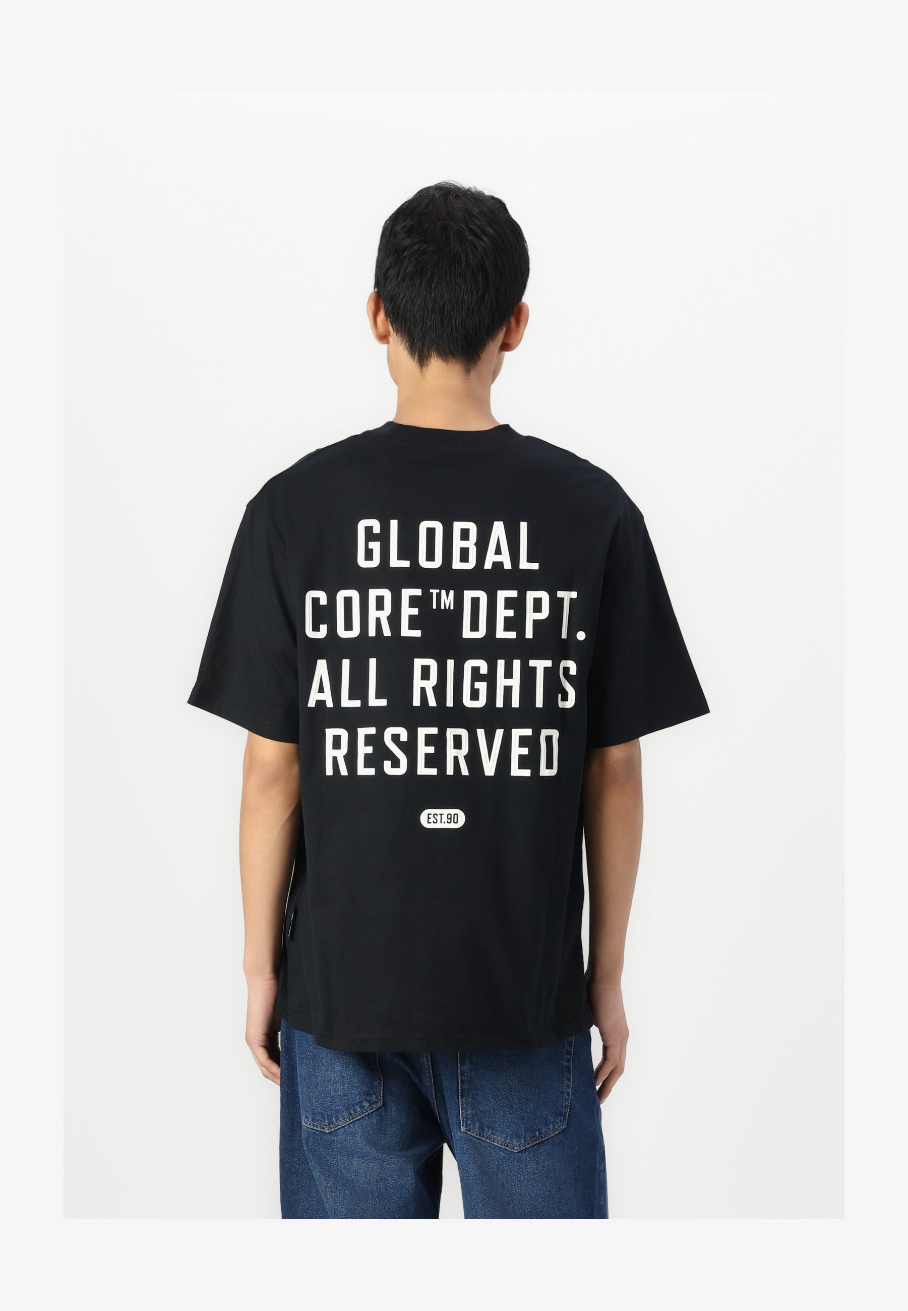 T-Shirt Uomo JACK & JONES Jcoconcrete Text Back Tee SS - Girocollo, Manica Corta, Taglio Largo