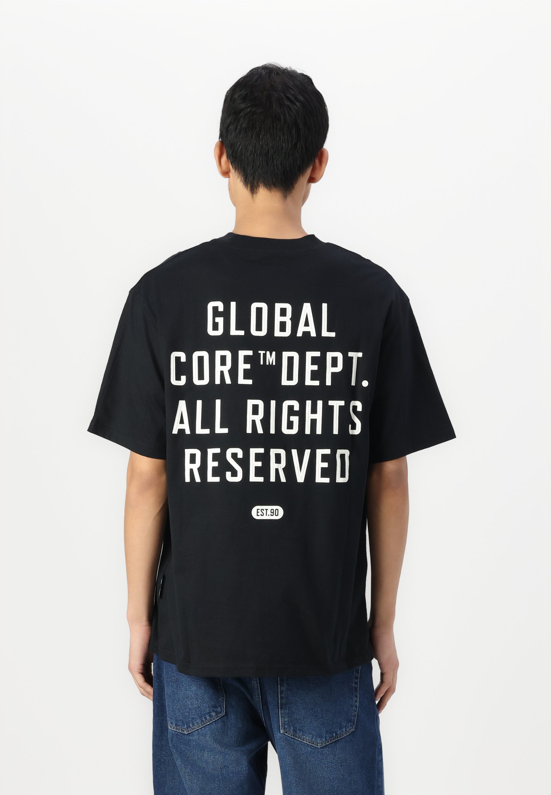 T-Shirt Uomo JACK & JONES Jcoconcrete Text Back Tee SS - Girocollo, Manica Corta, Taglio Largo