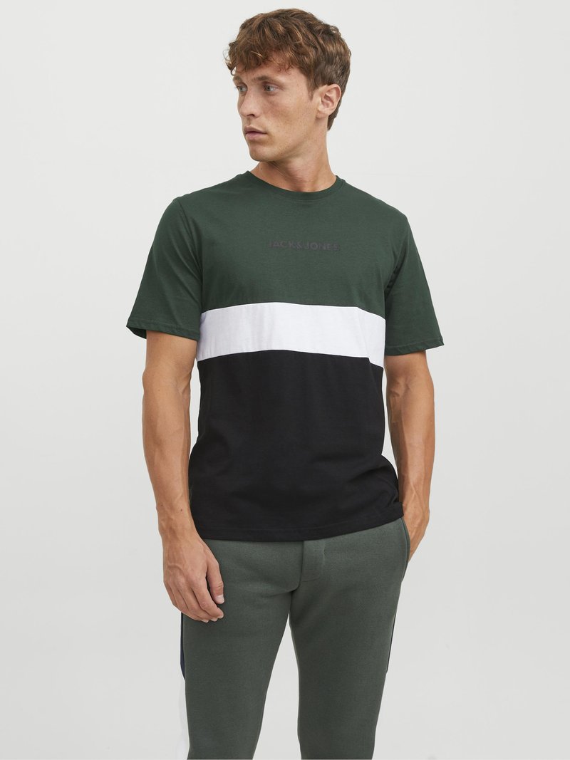 Jack & Jones - JJEREID BLOCKING TEE - T-shirt con stampa - mountain view, Ingrandire