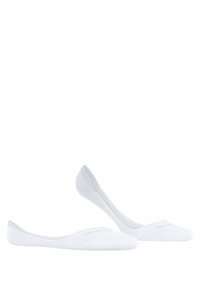 Weiße, knöchelhohe Socken aus einem weichen, dehnbaren Material. Glatte Oberfläche mit einem passgenauen Design und minimalem Branding auf der Vorderseite.