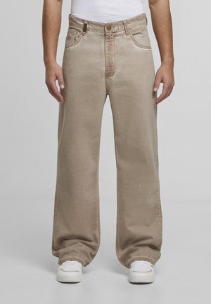 ADRIK BASIC  - Džínsy voľného strihu - oil washed beige