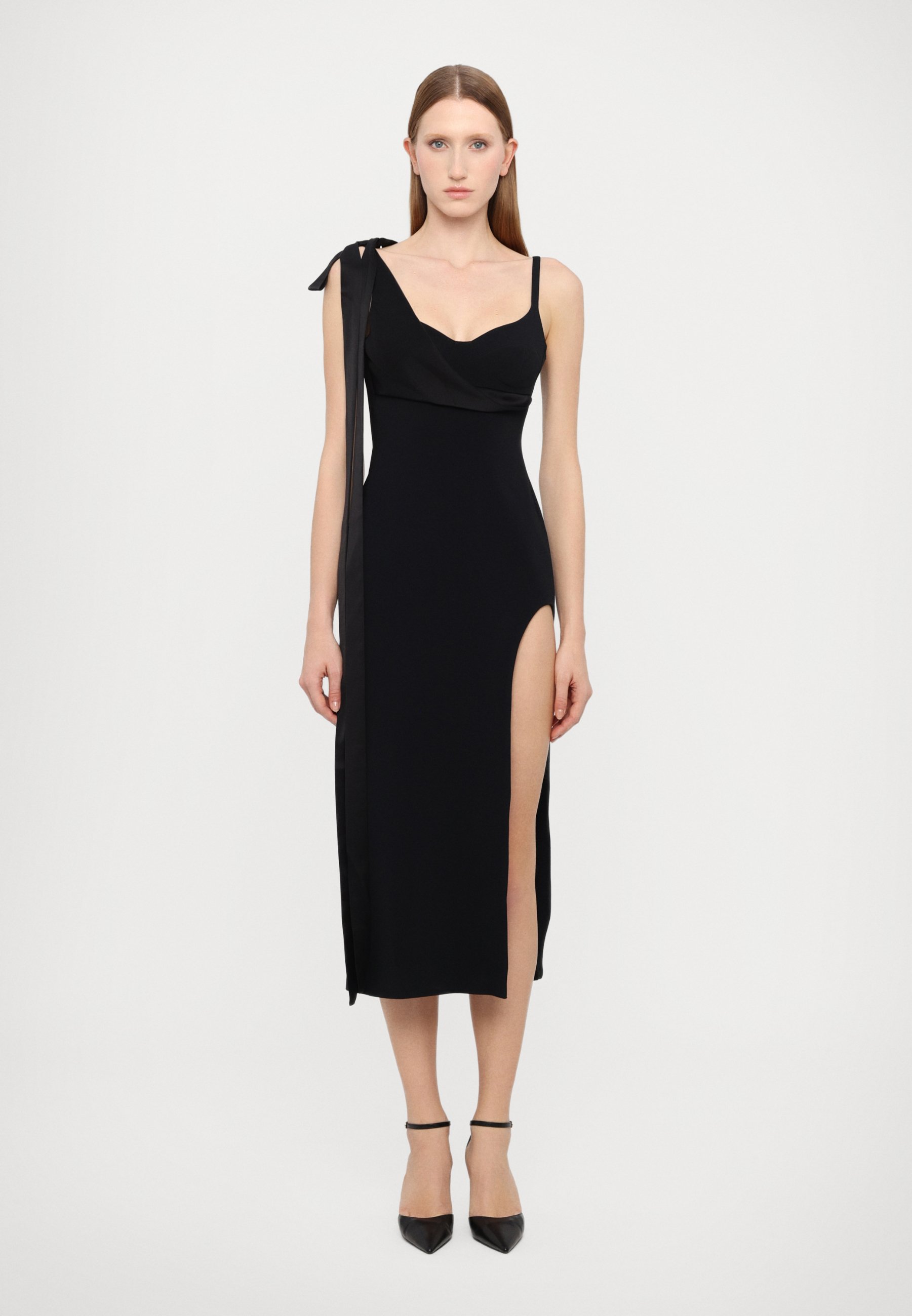 ワンピース DAVID KOMA 'Open Leg Cami' dress Black DAVIDKOMAPF24DK37DLBLACK_SILVE
